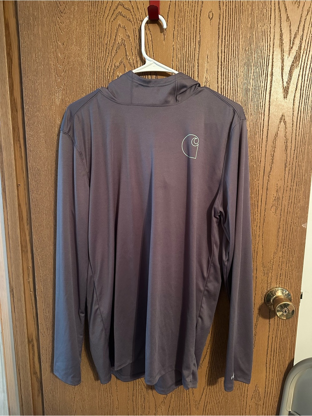 Carhartt Men's Long Sleeve Performance Hooded Top in Slate